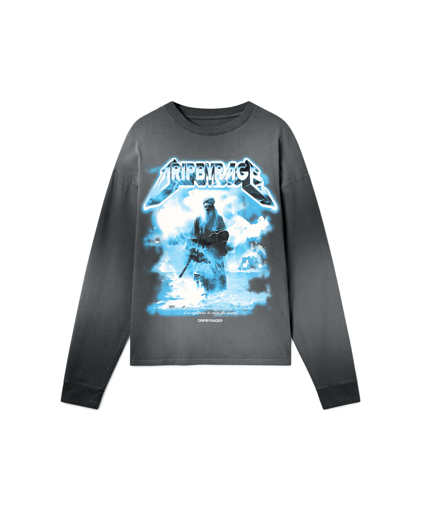 PATH OF SAINT OVERSIZED LONG SLEEVE GREY - Drip by Rage