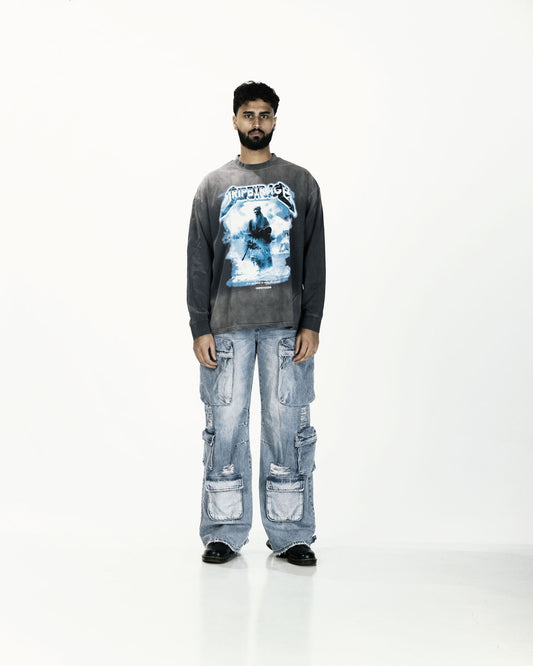 PATH OF SAINT OVERSIZED LONG SLEEVE GREY - Drip by Rage