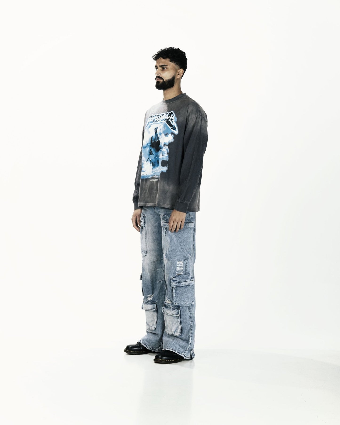 PATH OF SAINT OVERSIZED LONG SLEEVE GREY - Drip by Rage