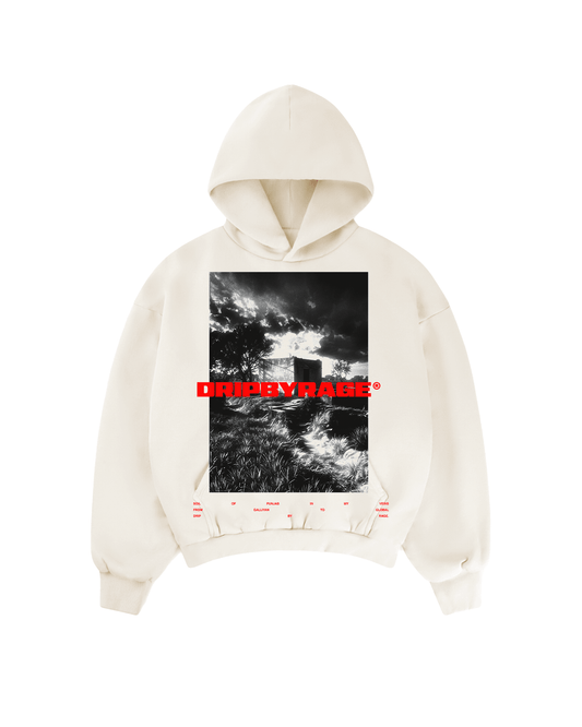 PIND LIFE BIG PRINT SUN FADED BOXY HOODIE - Drip by Rage
