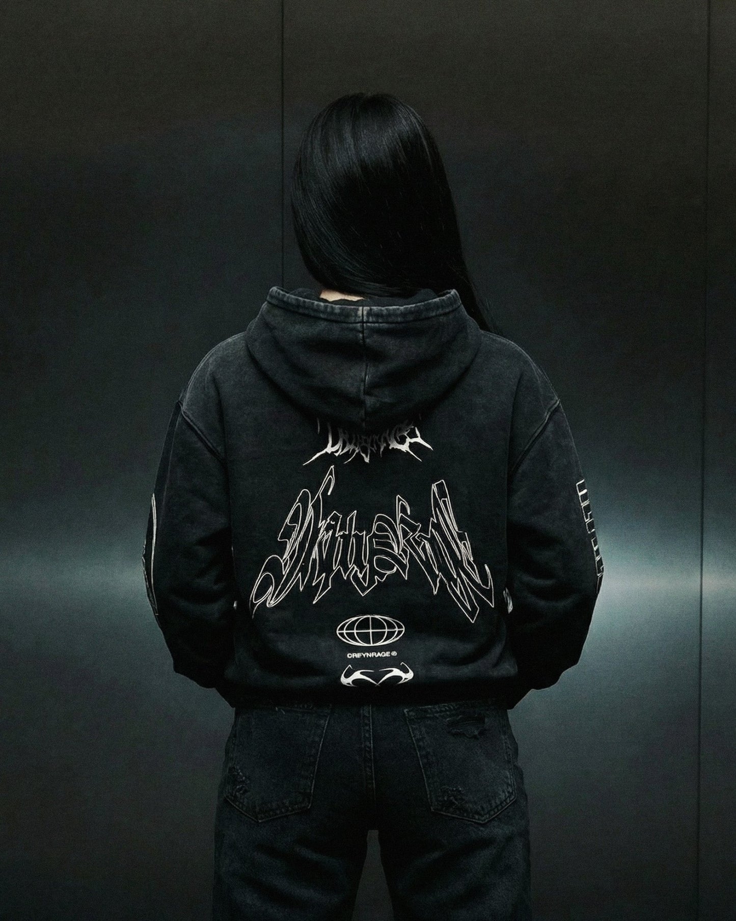 RAGE RACING OVERSIZED FADED HOODIE - Drip by Rage