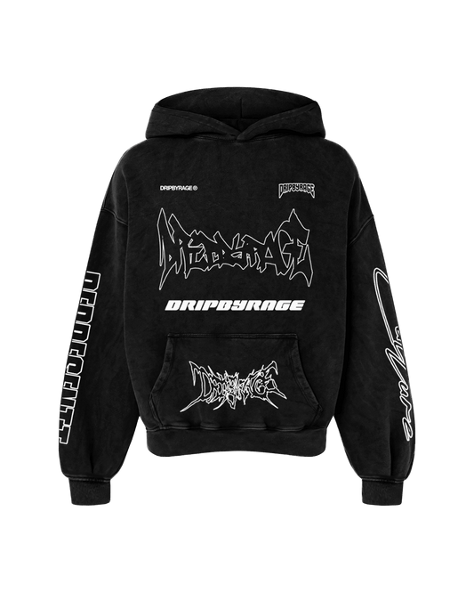 RAGE RACING OVERSIZED FADED HOODIE - Drip by Rage