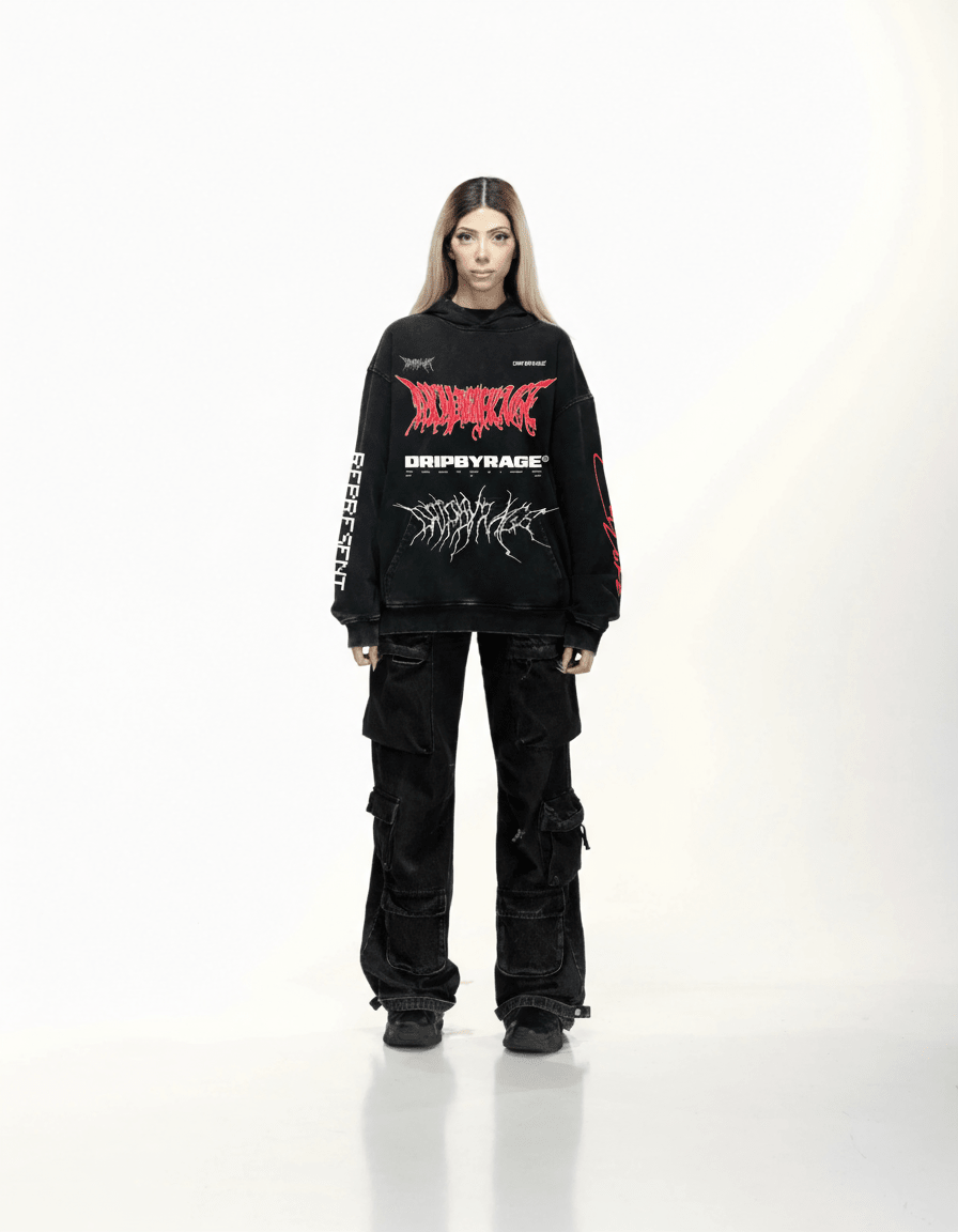 RAGE RACING V2 FADED HOODIE - Drip by Rage