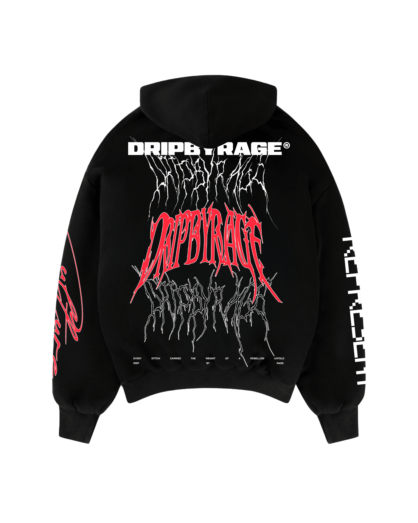 RAGE RACING V2 SUN FADED BOXY HOODIE - Drip by Rage
