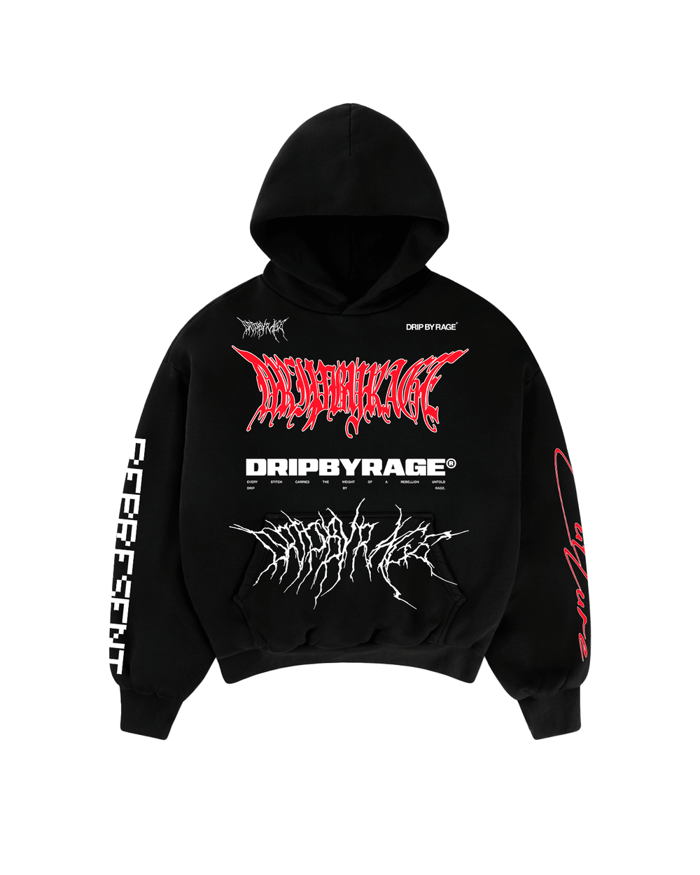 RAGE RACING V2 SUN FADED BOXY HOODIE - Drip by Rage