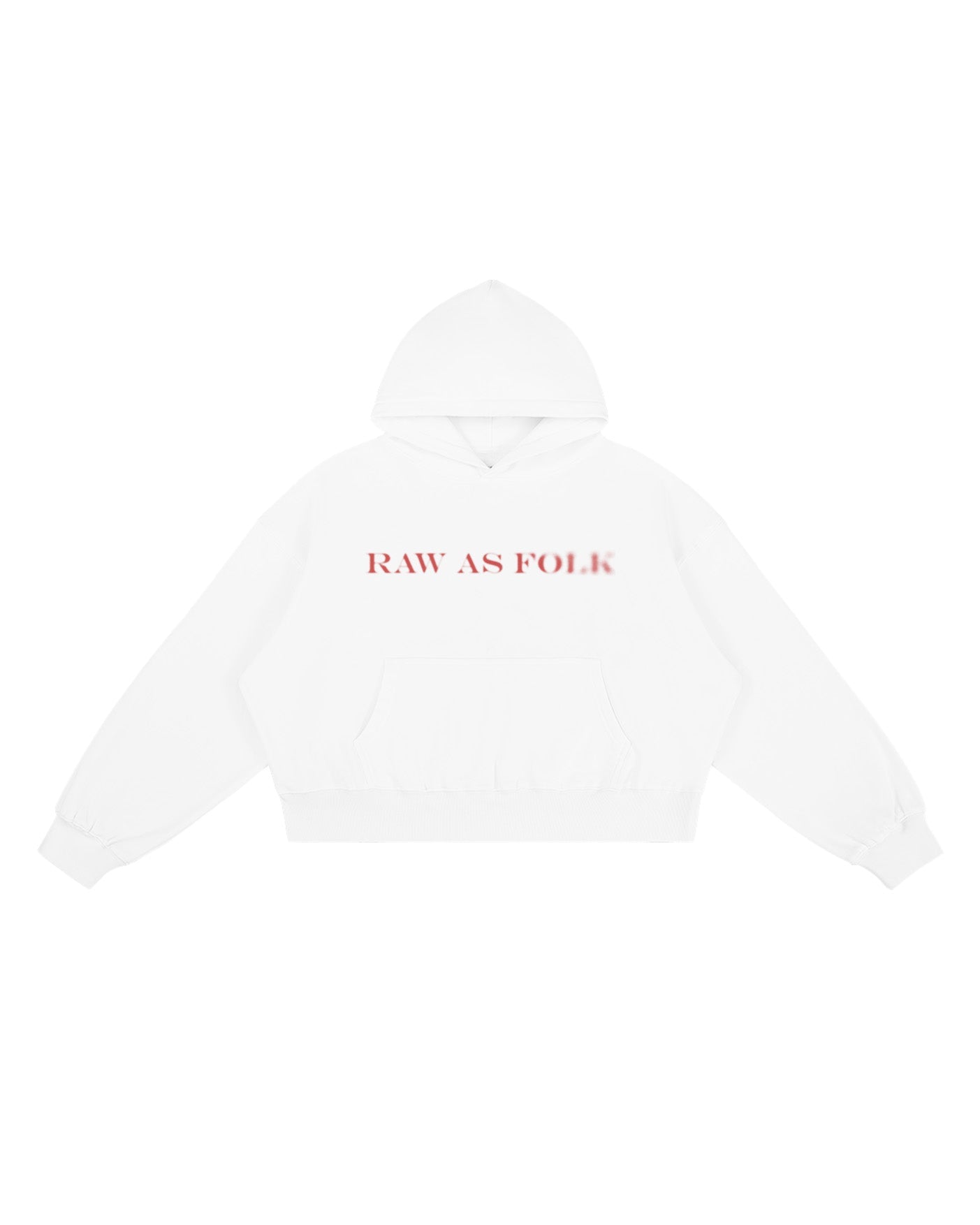 RAW AF BOXY HOODIE WHITE - Drip by Rage
