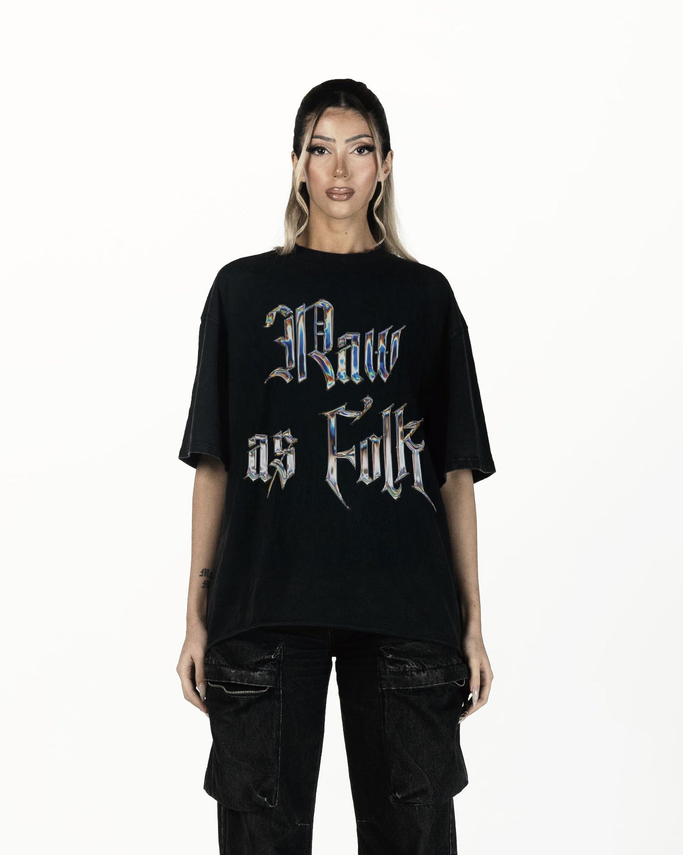 RAW AS FOLK OVERSIZED FADED T-SHIRT - Drip by Rage