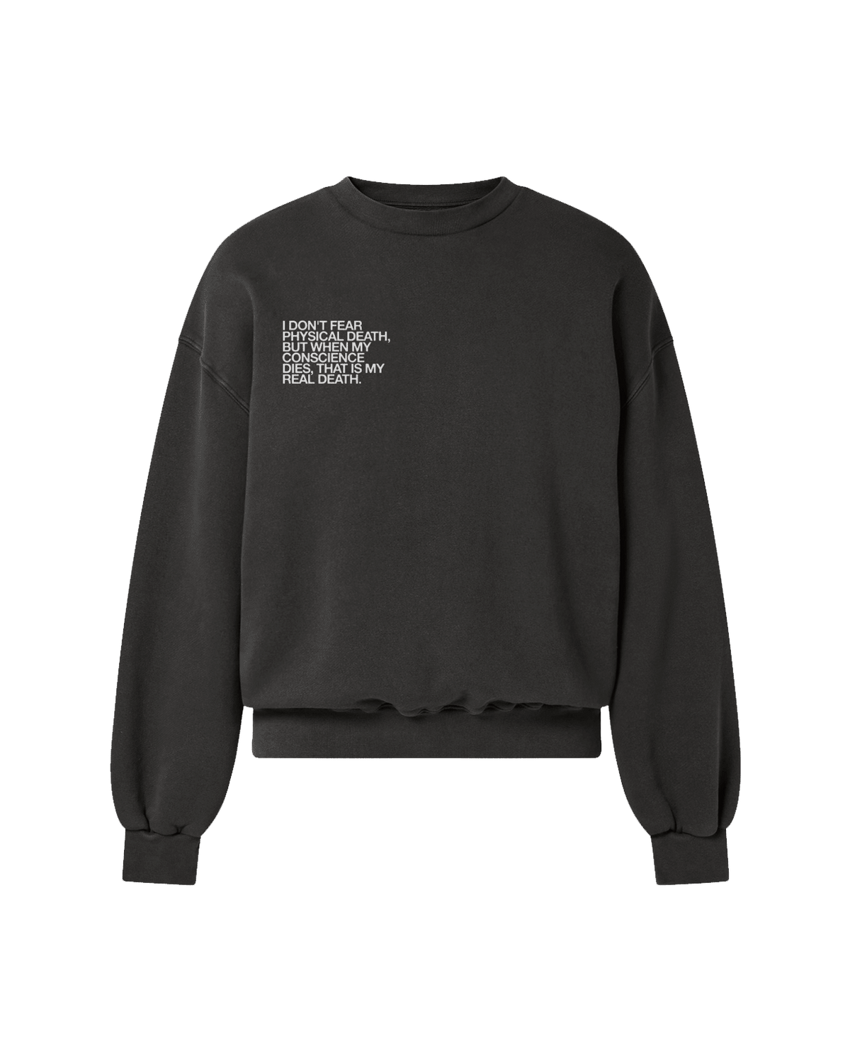 REAL DEATH SWEATSHIRT CHARCOAL GREY - Drip by Rage