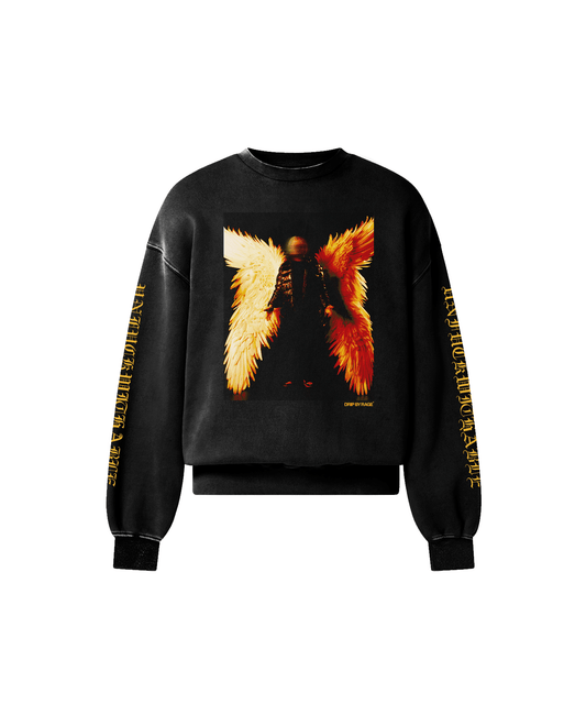 RED DEMON OVERSIZED FADED SWEATSHIRT - Drip by Rage