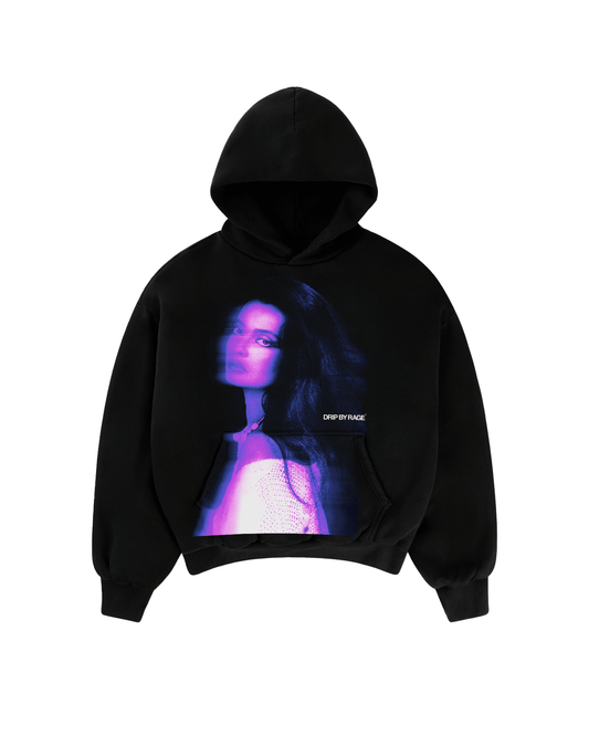 REKHA BIG PRINT SUN FADED BOXY HOODIE - Drip by Rage