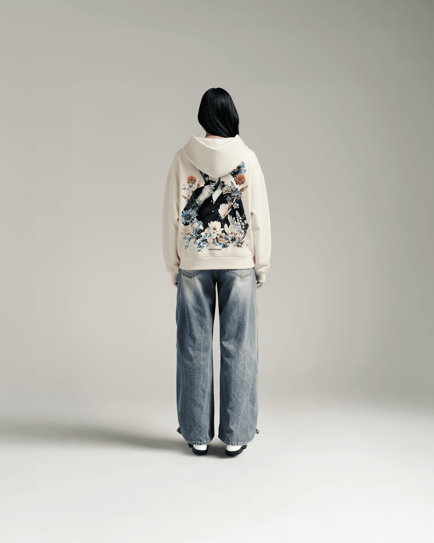 SIDHU FLOWERS SUN FADED BOXY HOODIE - Drip by Rage