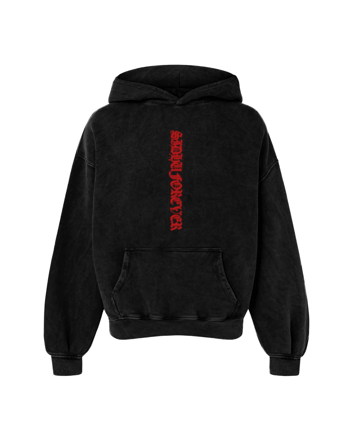 SIDHU FOREVER OVERSIZED FADED HOODIE BLACK - Drip by Rage