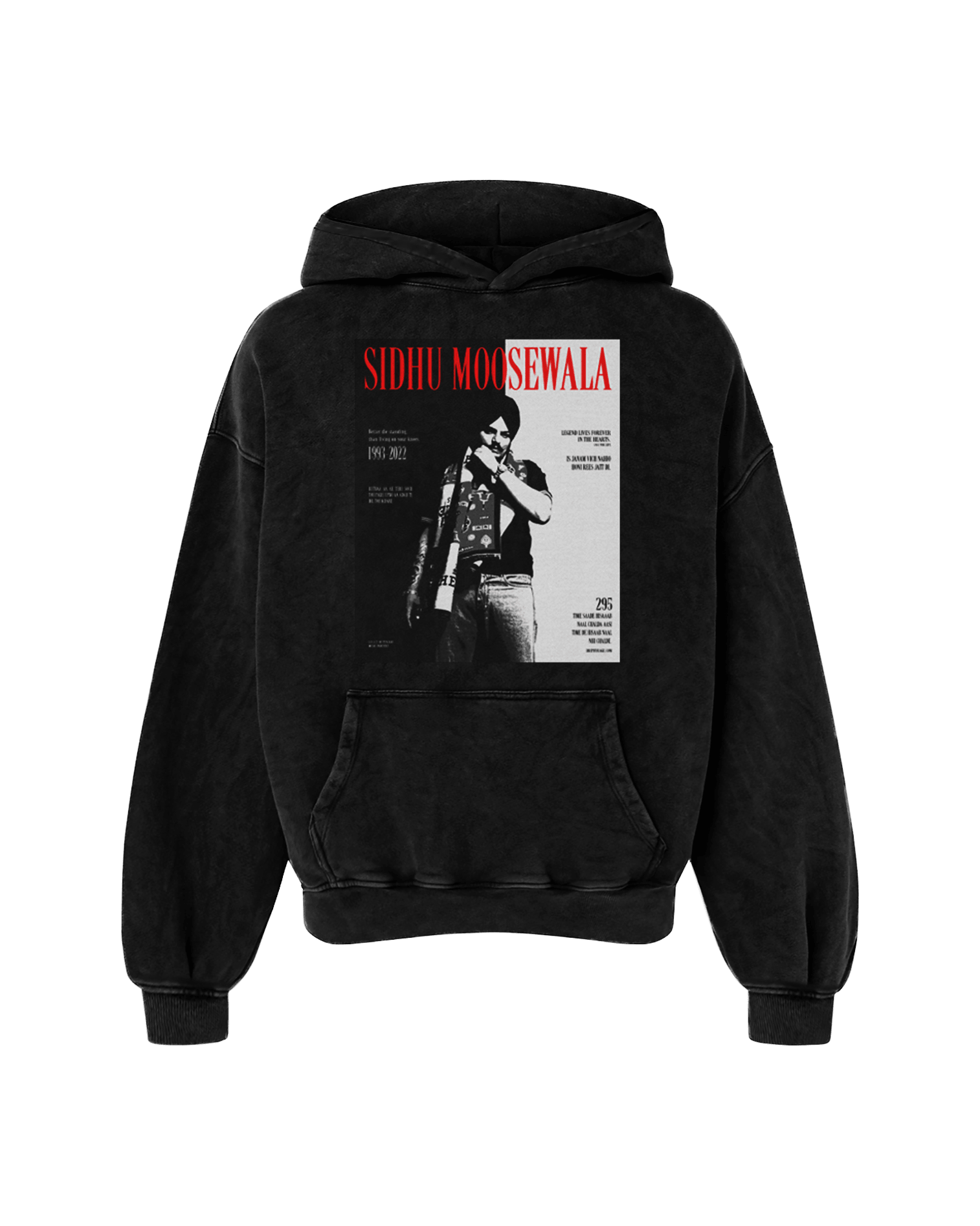 SIDHU X SCARFACE OVERSIZED FADED HOODIE - Drip by Rage