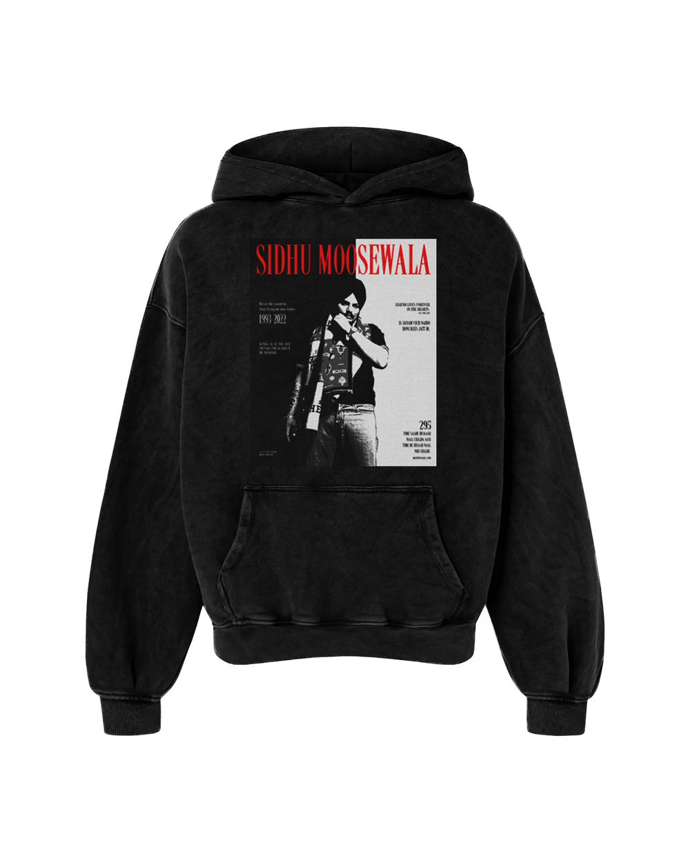 SIDHU X SCARFACE OVERSIZED FADED HOODIE - Drip by Rage