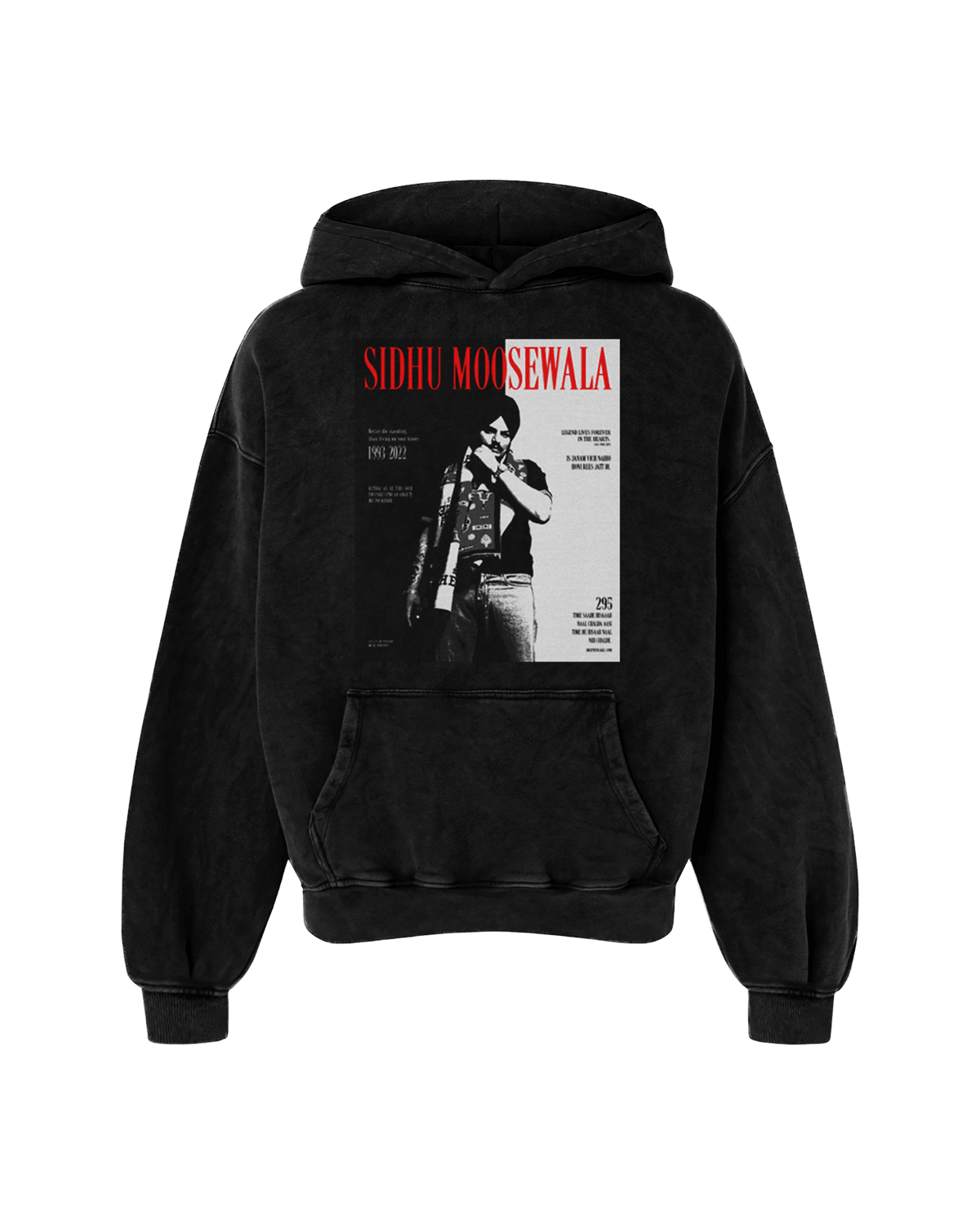 SIDHU X SCARFACE OVERSIZED FADED HOODIE - Drip by Rage