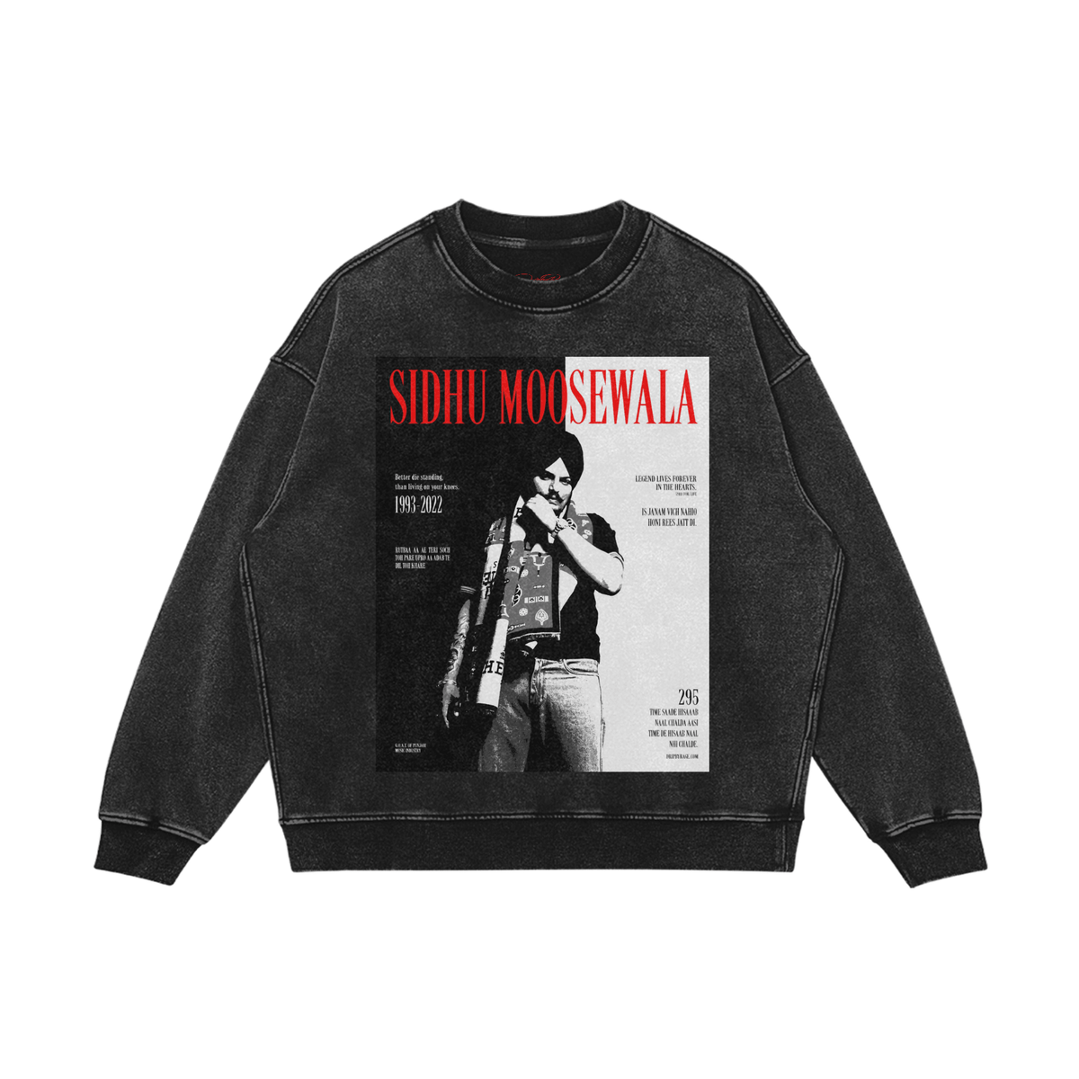 SIDHU X SCARFACE OVERSIZED FADED SWEATSHIRT - Drip by Rage