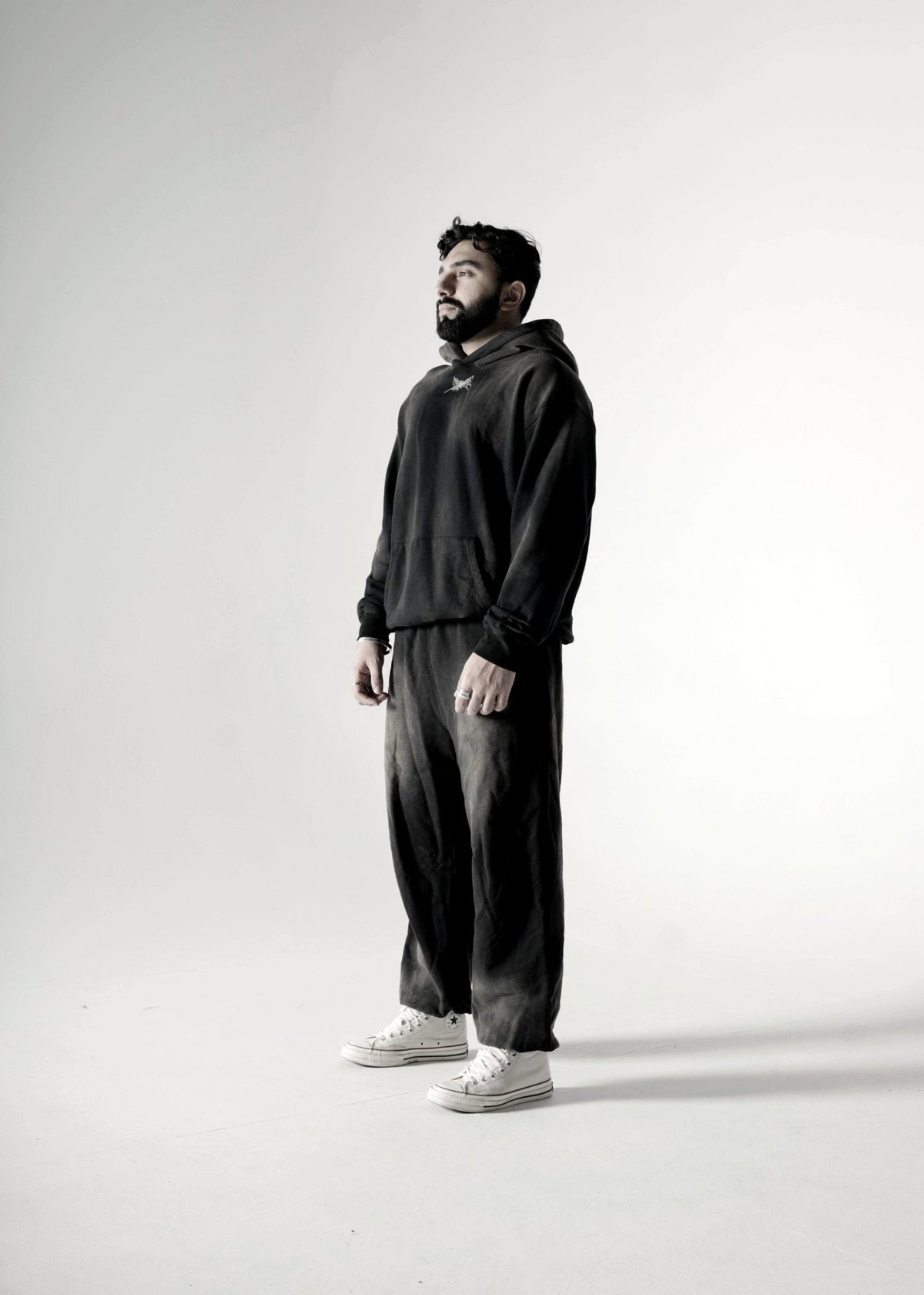 SMOKY BLACK FADED OVERSIZED PREMIUM SWEATPANTS - Drip by Rage
