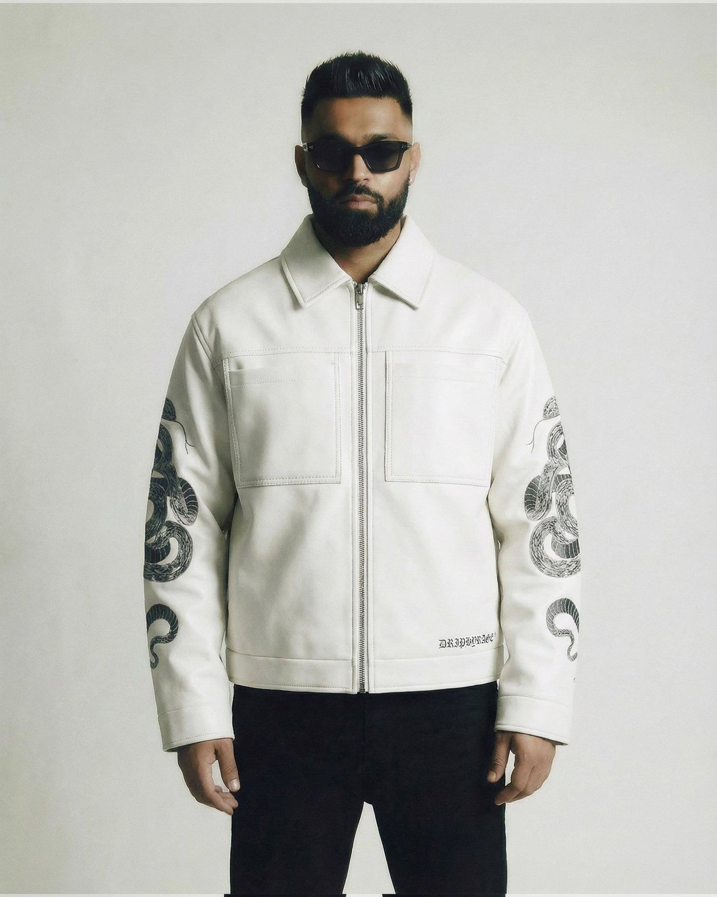 Snake Charmer Leather Jacket - Drip by Rage