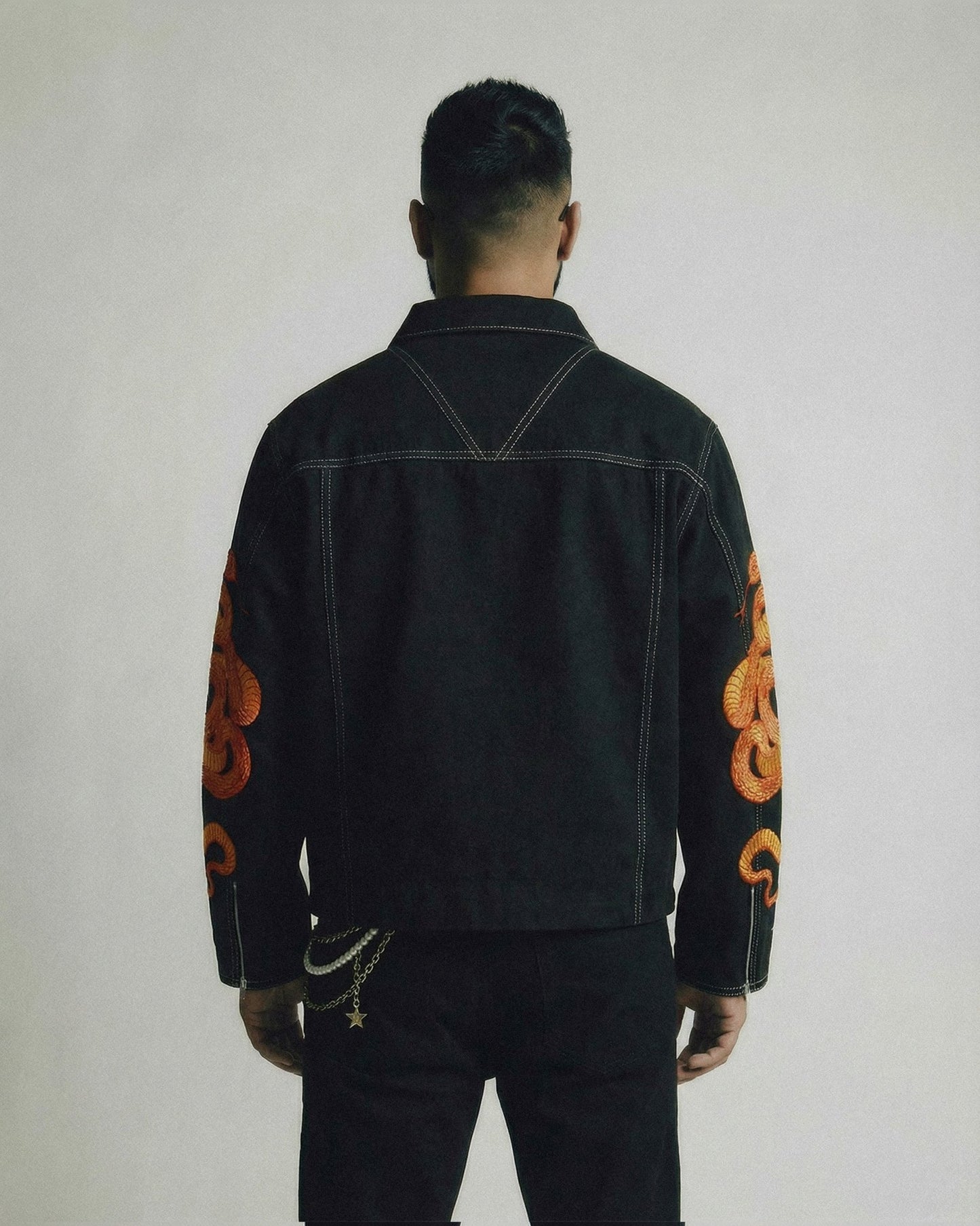 Snake Prince Denim Jacket - Drip by Rage