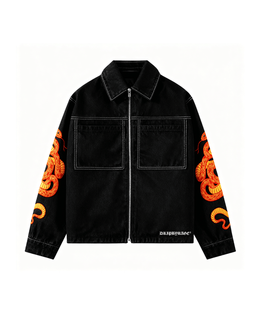 Snake Prince Denim Jacket - Drip by Rage