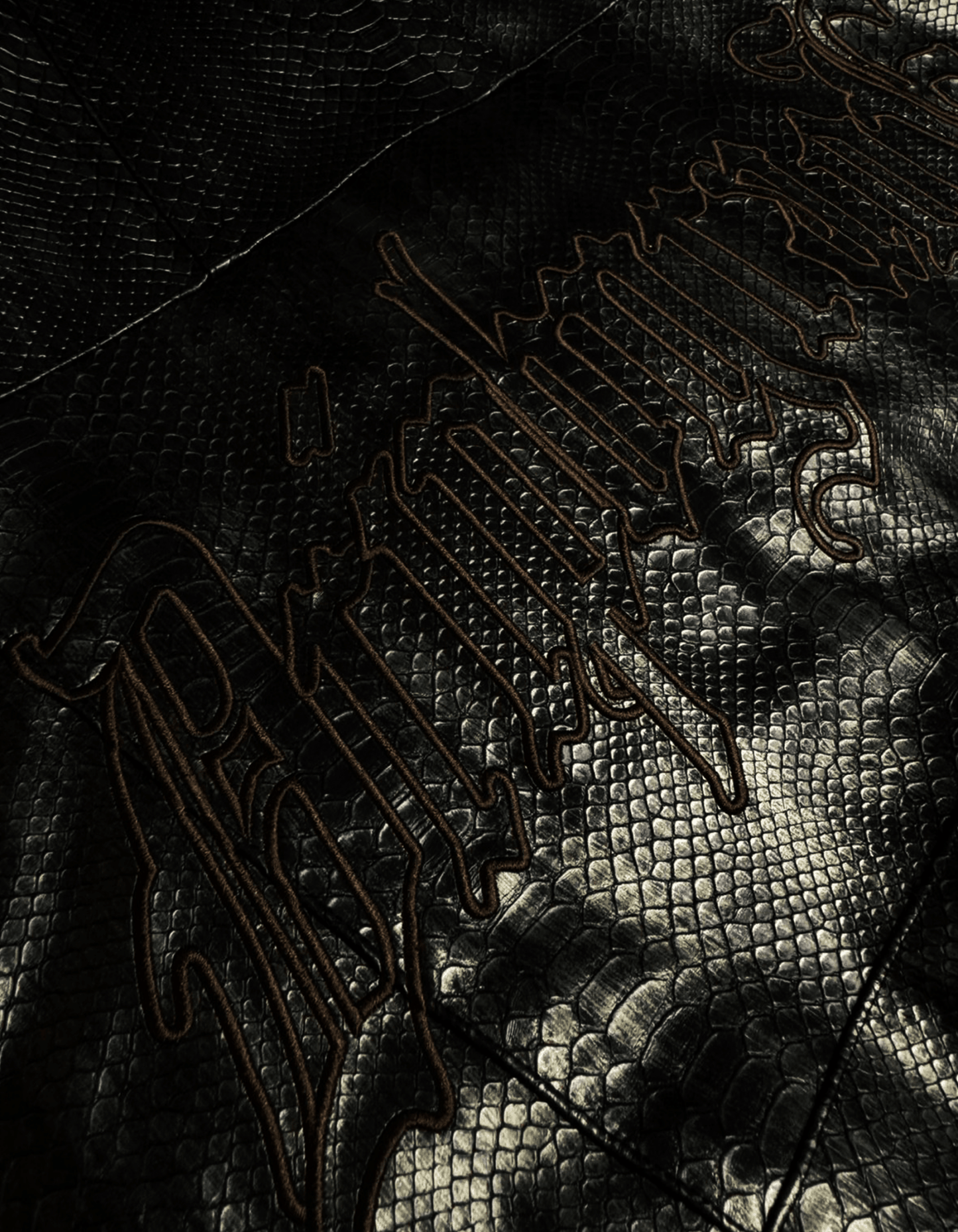 Snakeskin Leather Jacket - Drip by Rage