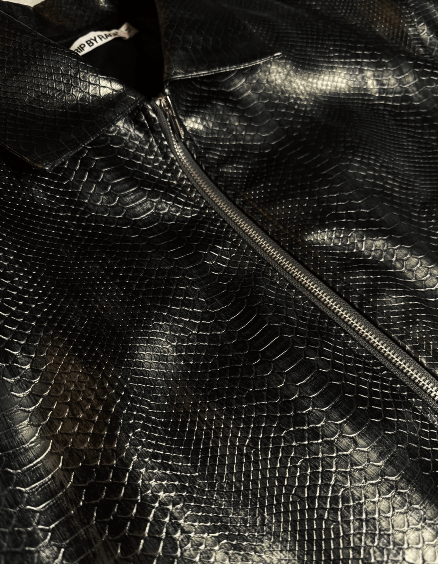 Snakeskin Leather Jacket - Drip by Rage