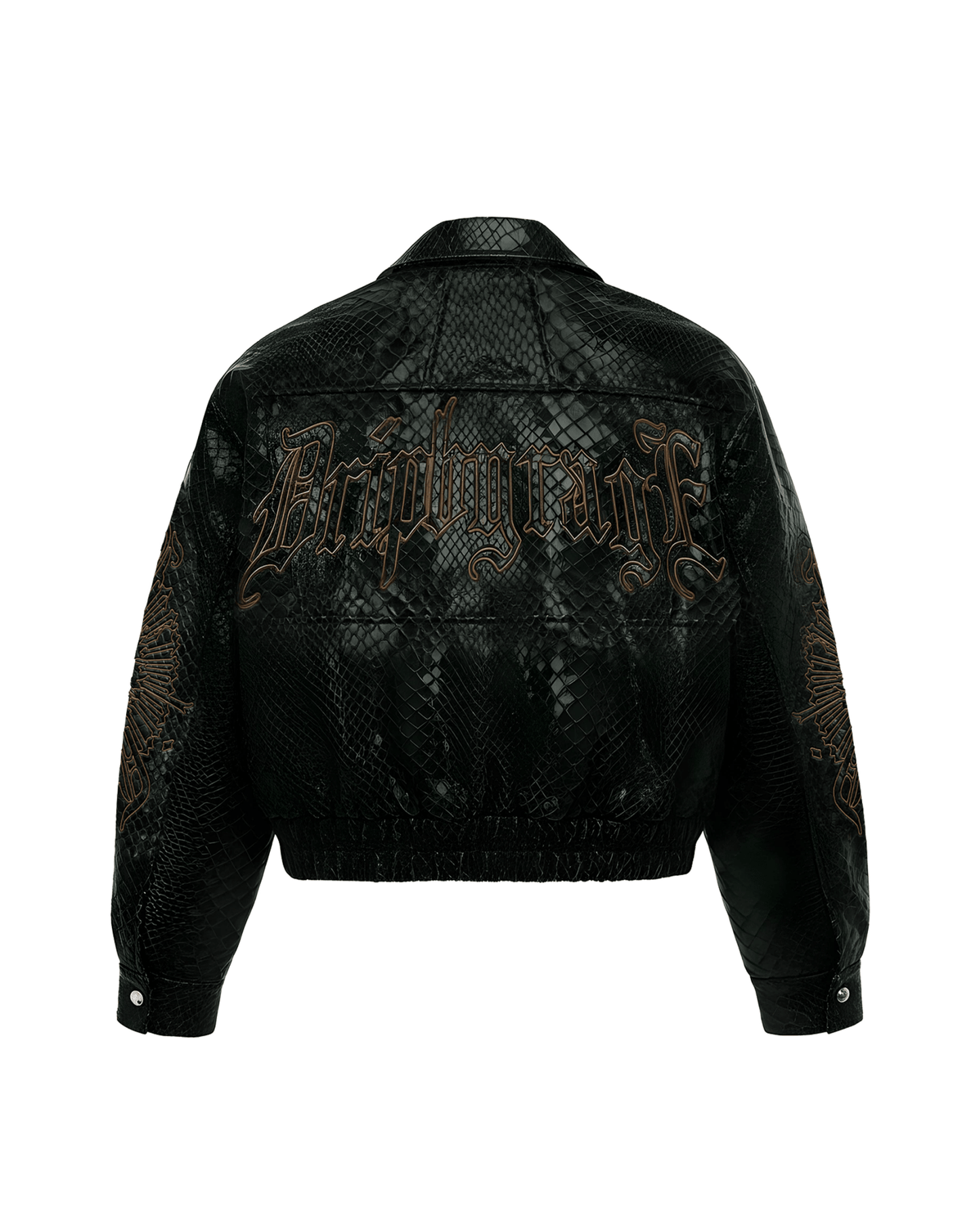 Snakeskin Leather Jacket - Drip by Rage