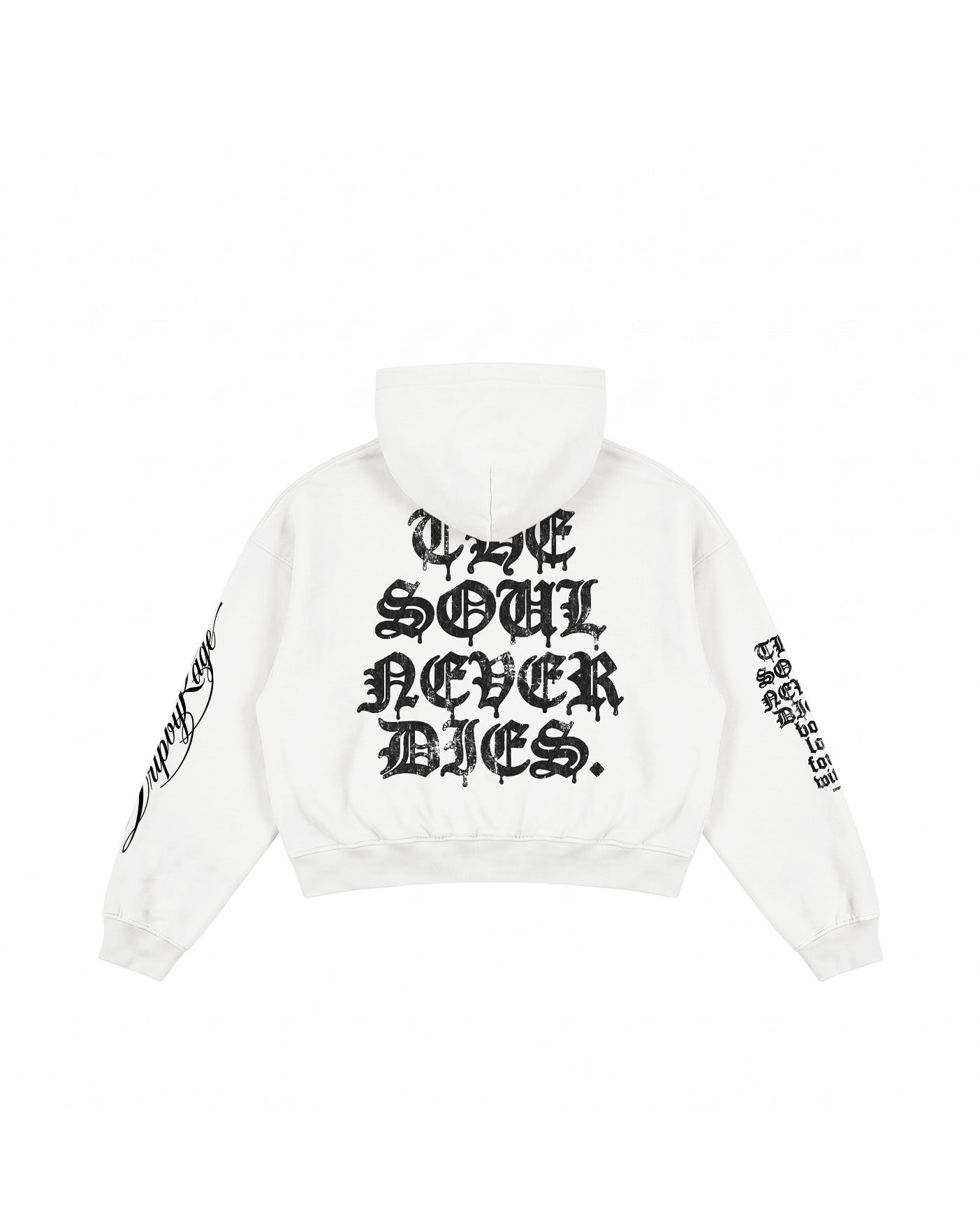 SOUL NEVER DIES BOXY HOODIE - Drip by Rage