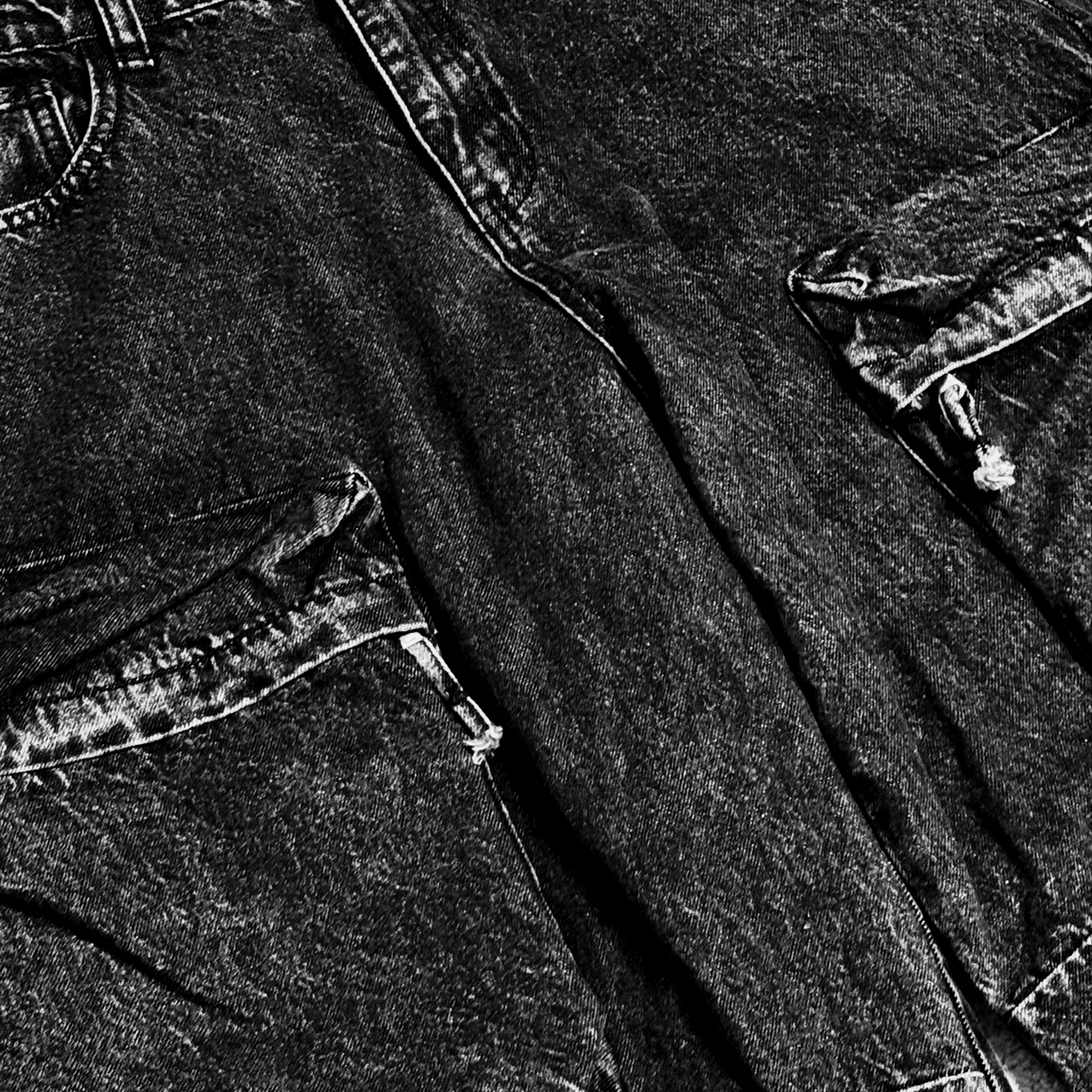 STONE WASHED CARGO DENIM - Drip by Rage