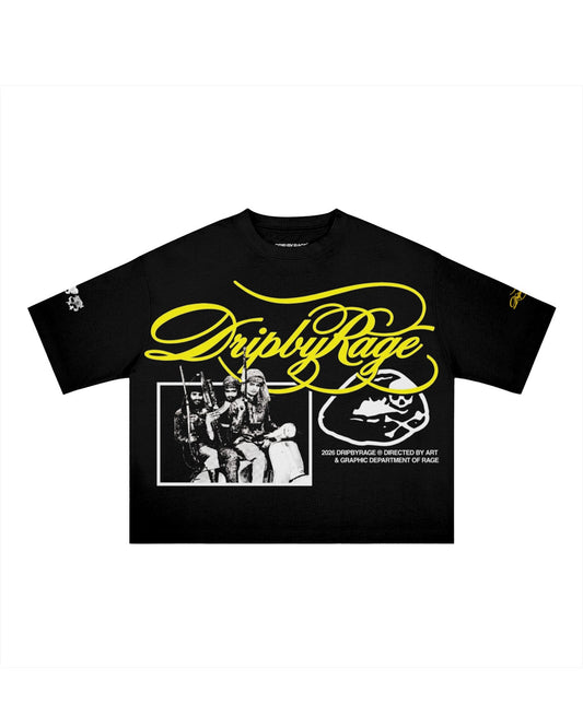 STREET FURY DOUBLE PRINT BOXY T-SHIRT - Drip by Rage