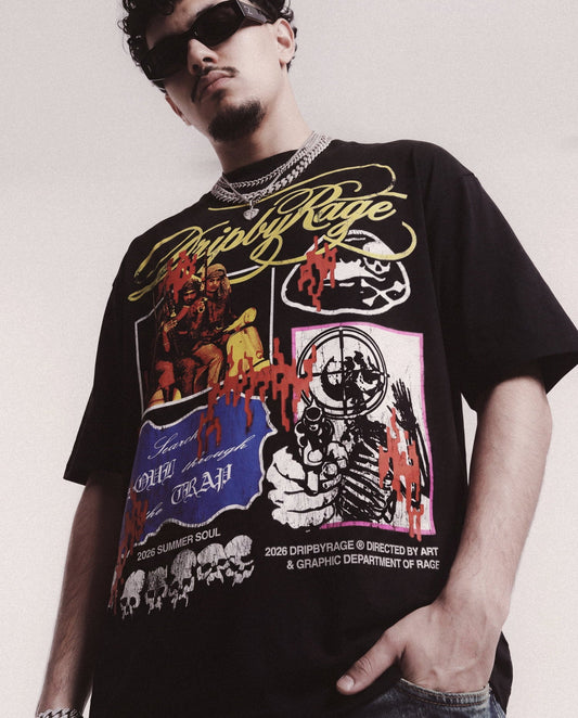 STREET FURY SEAMS T-SHIRT - Drip by Rage