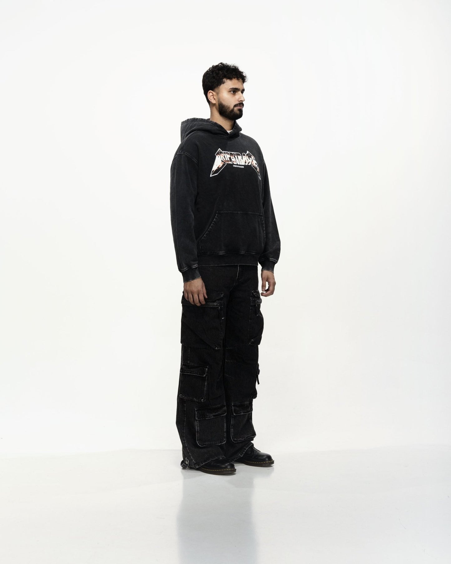 SWORD OF JUSTICE OVERSIZED FADED HOODIE - Drip by Rage
