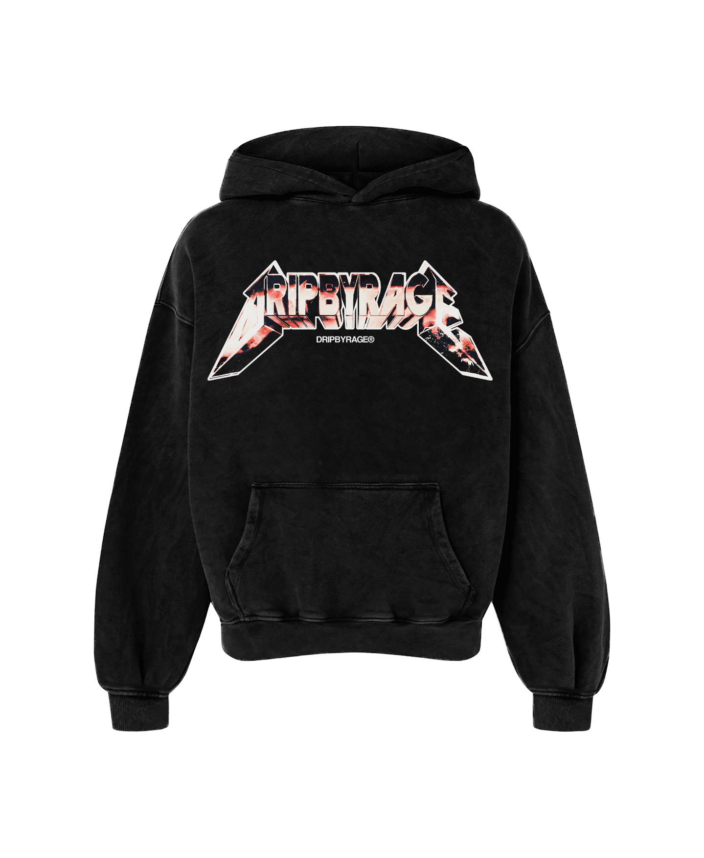SWORD OF JUSTICE OVERSIZED FADED HOODIE - Drip by Rage