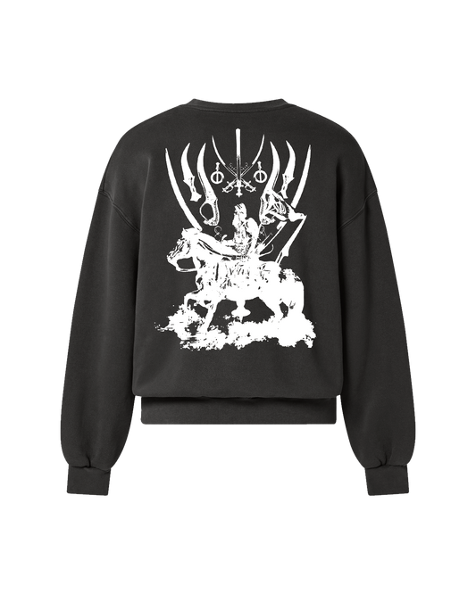 REAL DEATH SWEATSHIRT CHARCOAL GREY