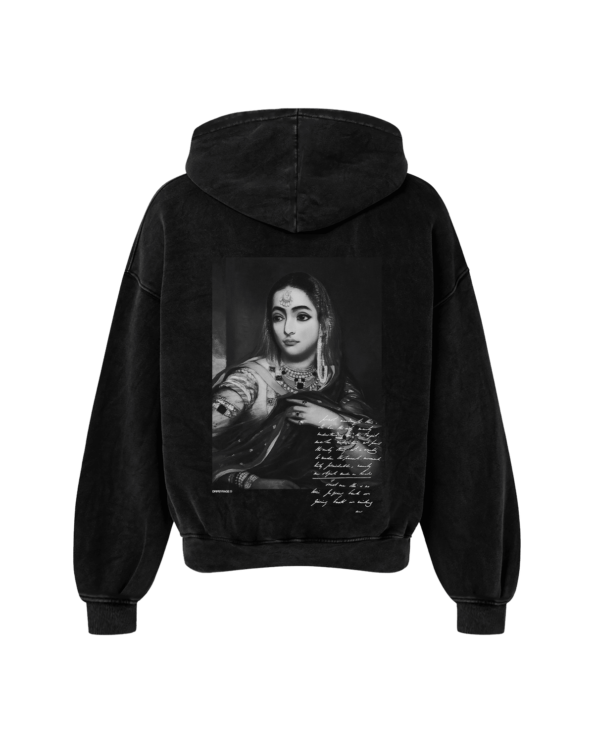 THE LAST QUEEN OVERSIZED FADED HOODIE BLACK - Drip by Rage