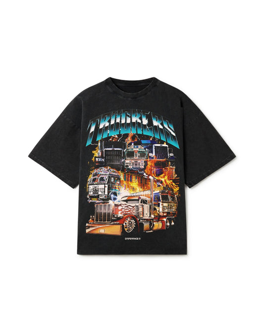 TRUCKERS OVERSIZED FADED T-SHIRT - Drip by Rage