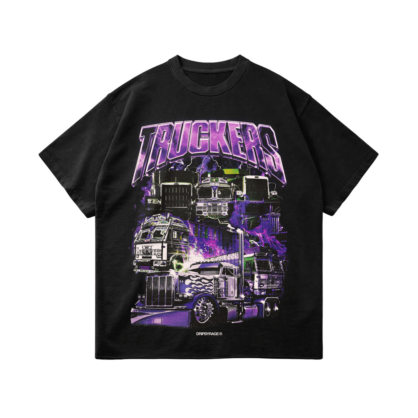 TRUCKERS OVERSIZED FADED T-SHIRT - Drip by Rage