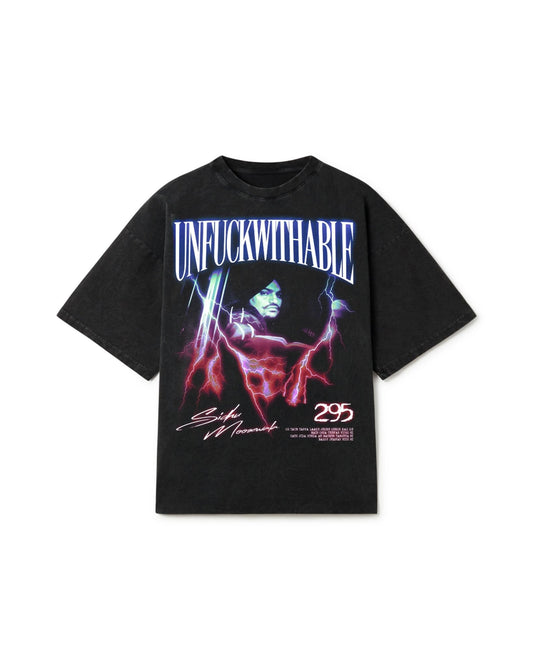 UNFUCKWITHABLE OVERSIZED FADED T-SHIRT BLACK - Drip by Rage