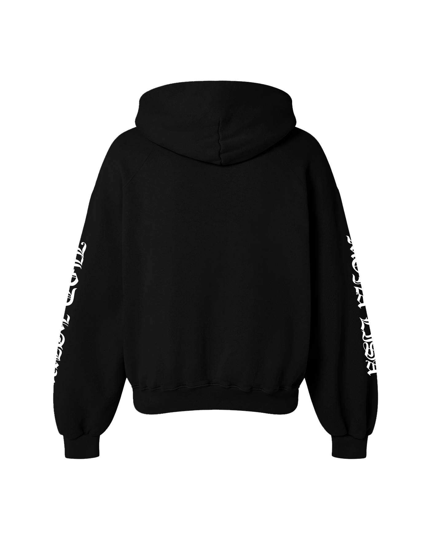 MAHARANI X MONA LISA OVERSIZED FLEECE ZIP-UP HOODIE BLACK