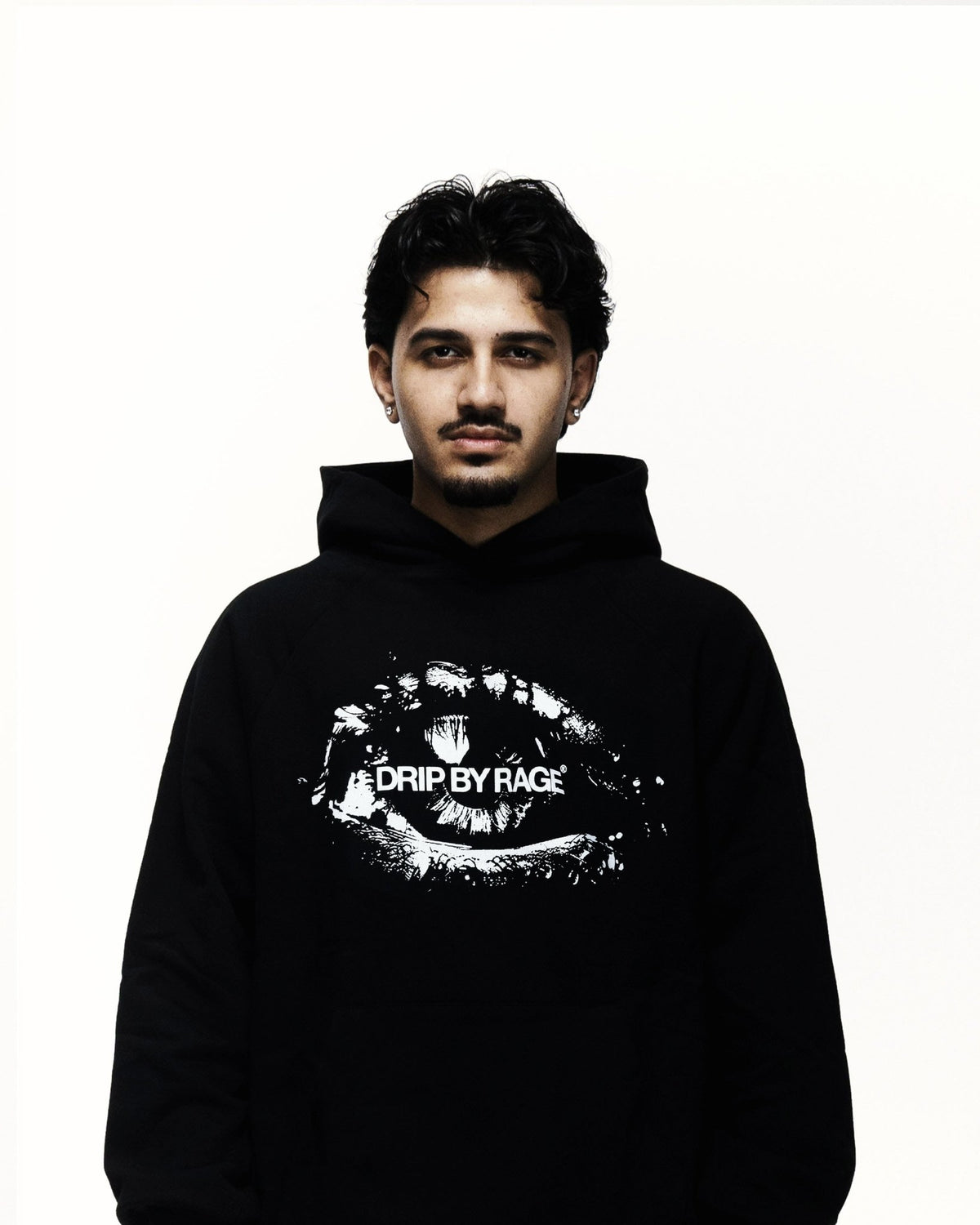 VISION OVERSIZED HOODIE BLACK - Drip by Rage