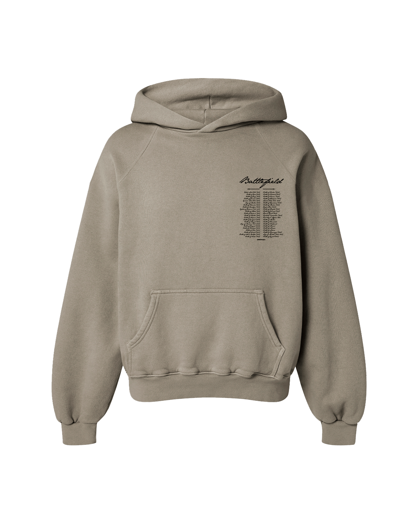 WAR OVERSIZED FLEECE HOODIE CAMEL - Drip by Rage