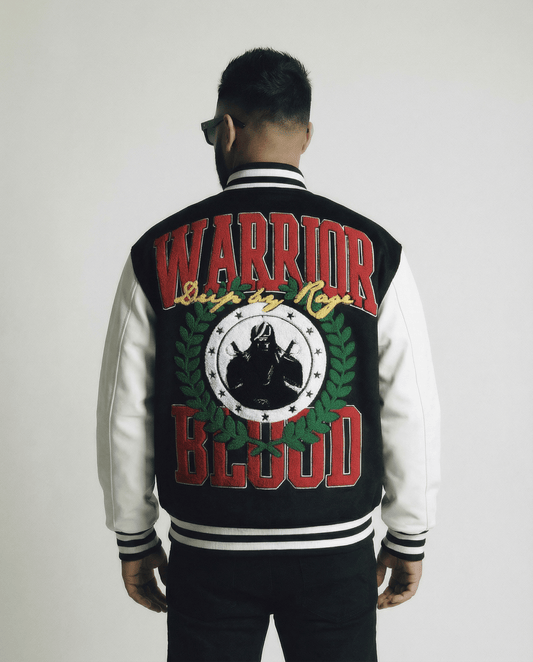 Warrior Blood Varsity Jacket - Drip by Rage