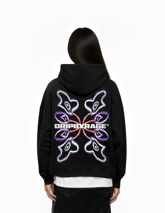 WINGS SUN FADED BOXY HOODIE - Drip by Rage