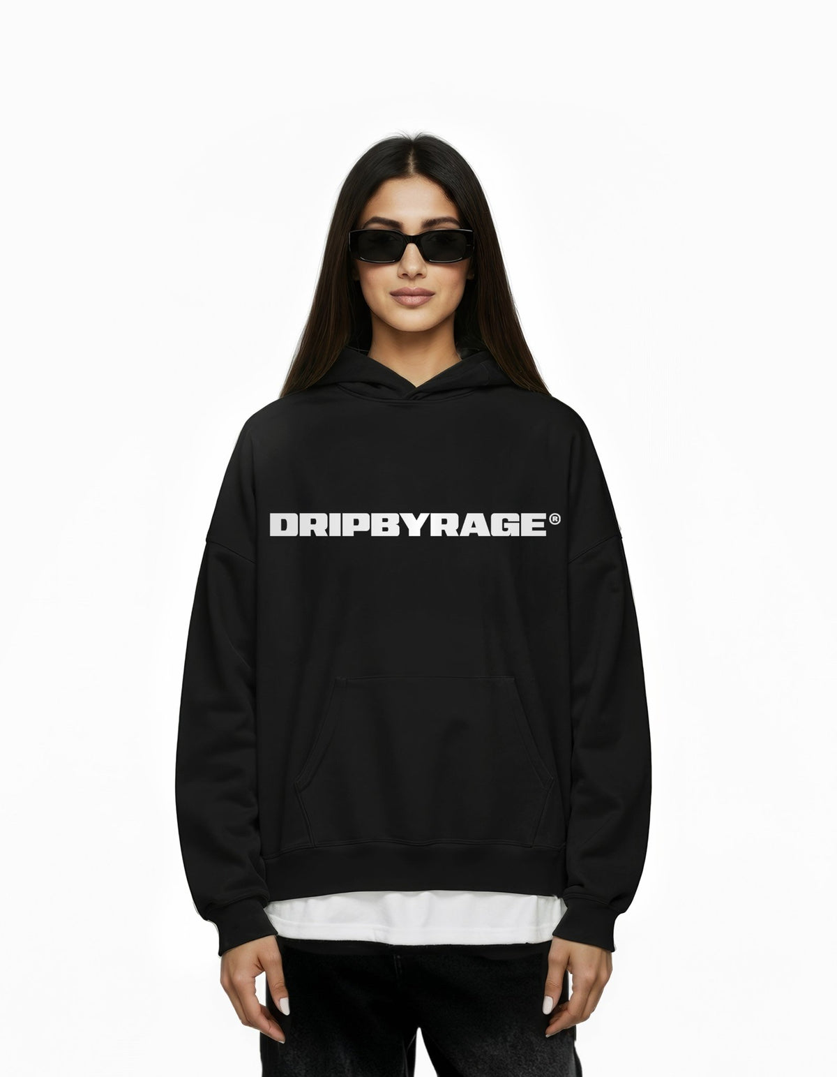 WINGS SUN FADED BOXY HOODIE - Drip by Rage