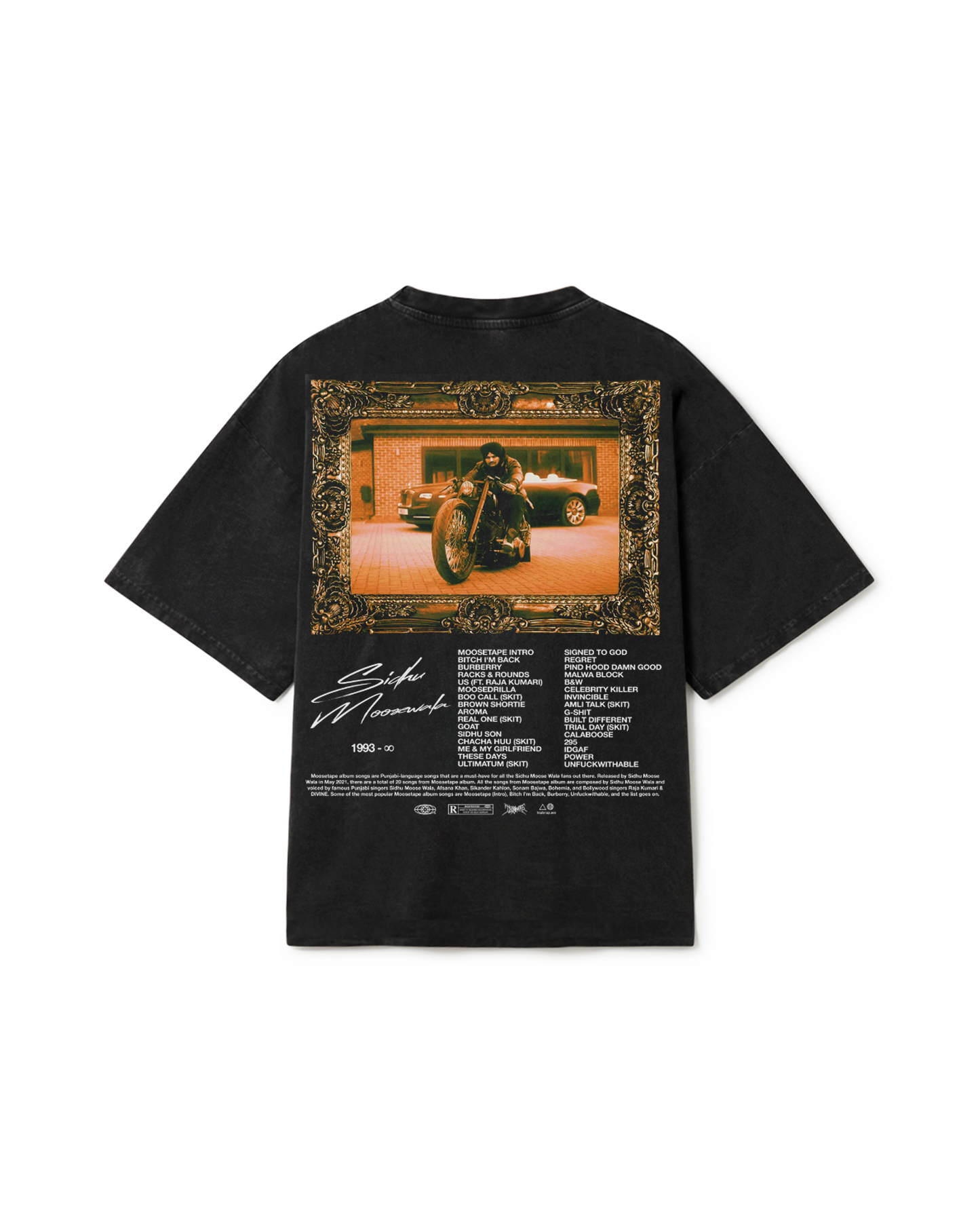 MOOSETAPE OVERSIZED FADED T-SHIRT BLACK