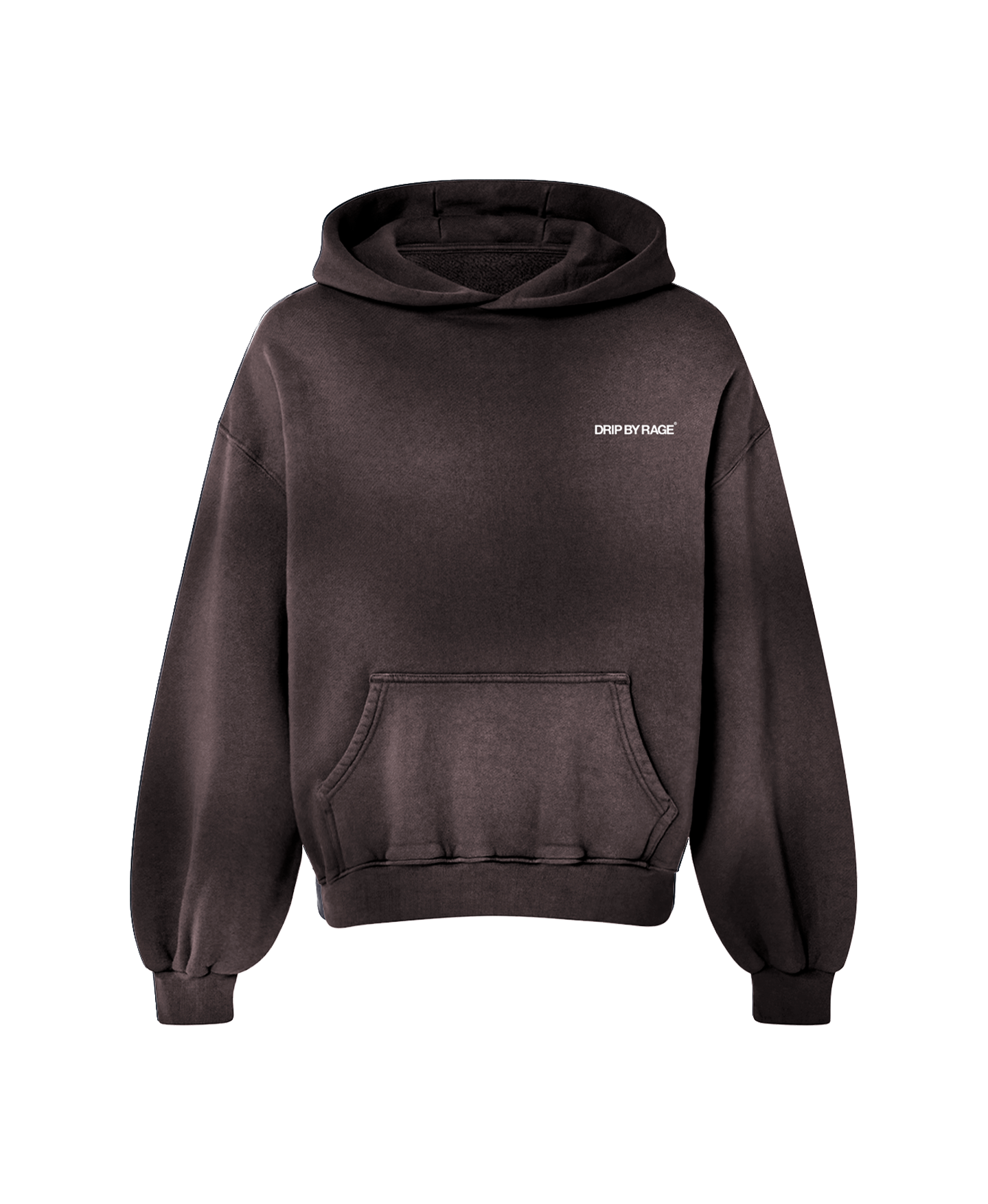 BROWN FADED OVERSIZED PREMIUM HOODIE