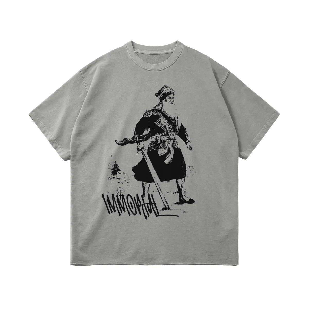 IMMORTAL OVERSIZED T-SHIRT FADED GREY