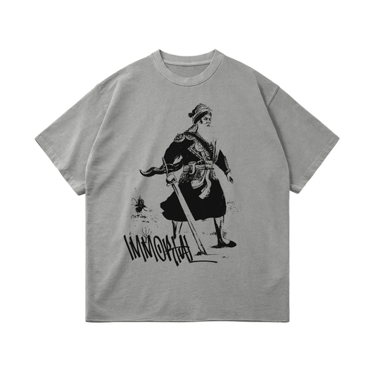 IMMORTAL OVERSIZED T-SHIRT FADED GREY - Drip by Rage