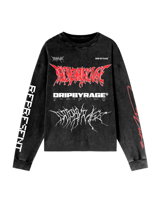 RAGE RACING V2 OVERSIZED FADED LONG SLEEVE
