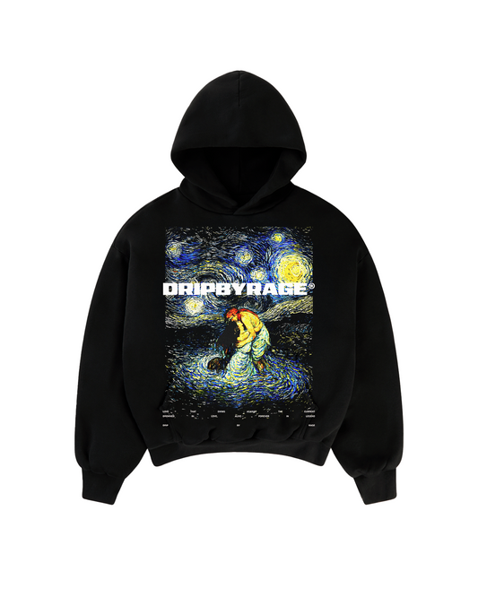 SOHNI MAHIWAL BIG PRINT SUN FADED BOXY HOODIE